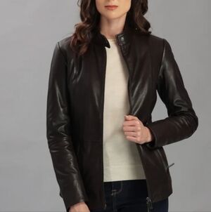 Danier Dark Brown Leather Jacket